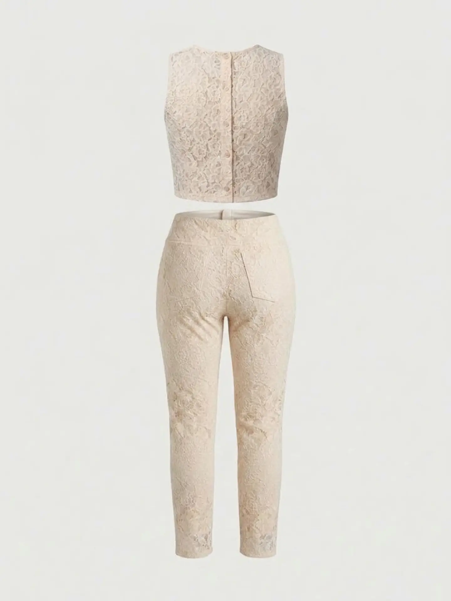 Conjunto Polera y Pantalón Mujer Encaje Pret A Mixer Talla 42 2