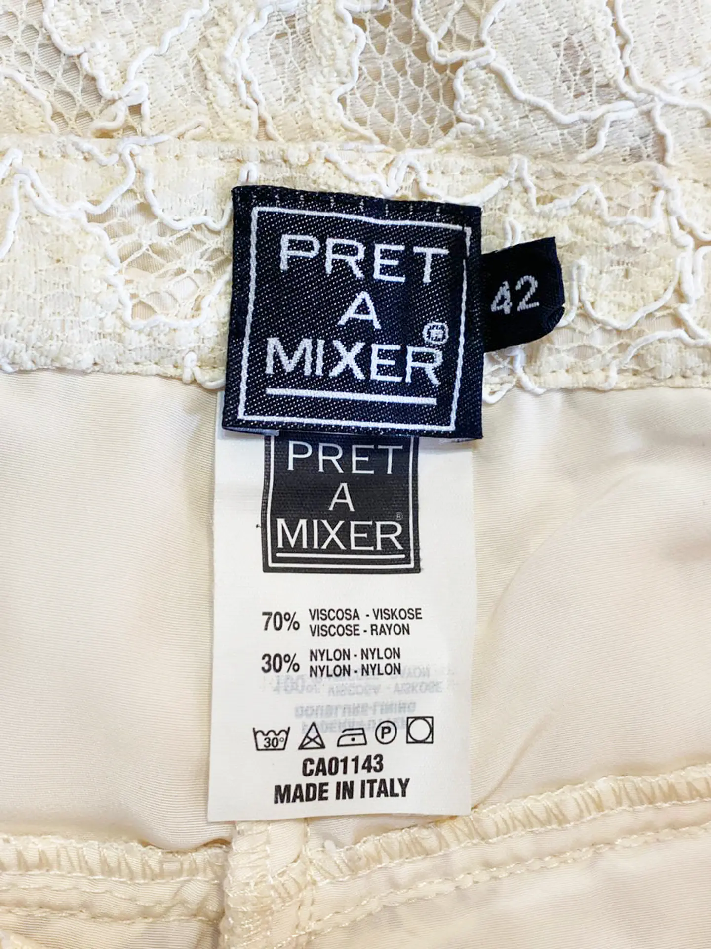Conjunto Polera y Pantalón Mujer Encaje Pret A Mixer Talla 42 12