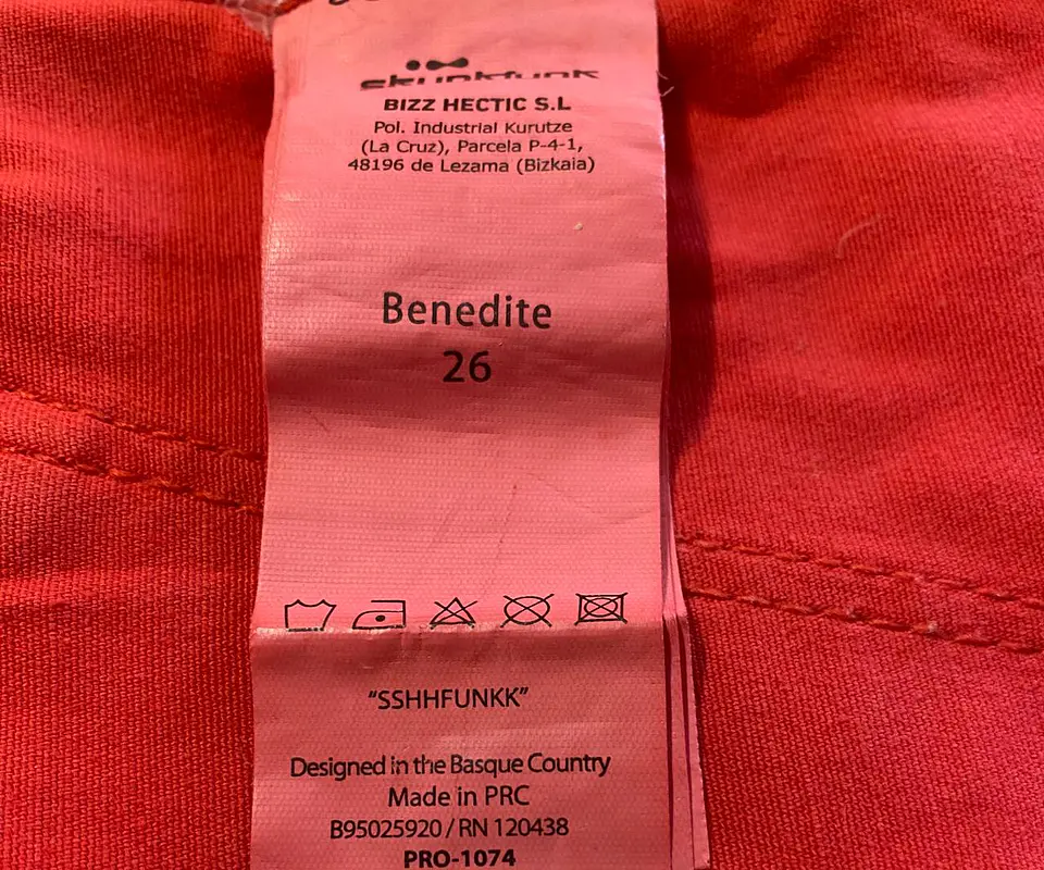 Pantalón Skunkfunk Classic Rojo Mujer Talla 26 / 38 9
