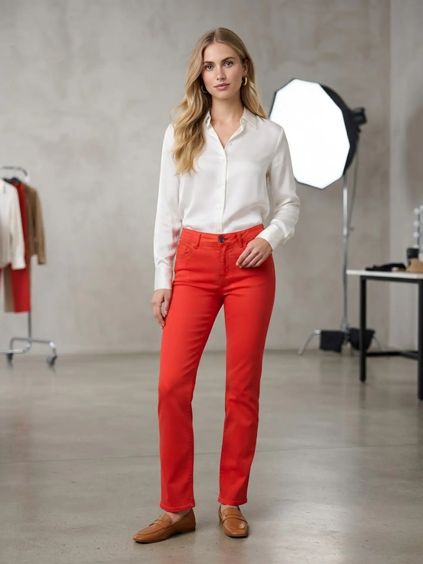 Pantalón Skunkfunk Classic Rojo Mujer Talla 26 / 38 3