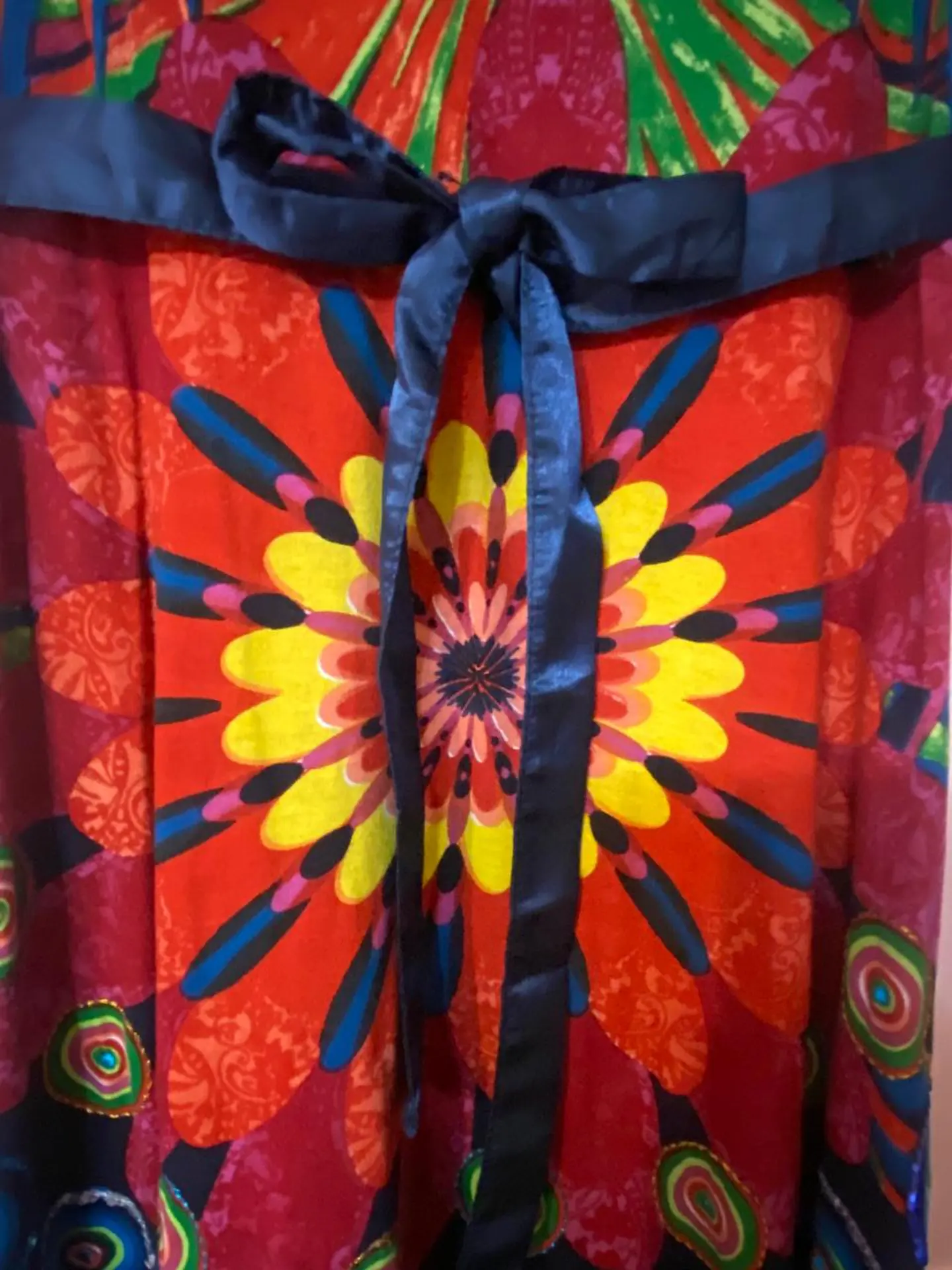 Vestido Desigual Estampado Multicolor Mujer Talla S  13