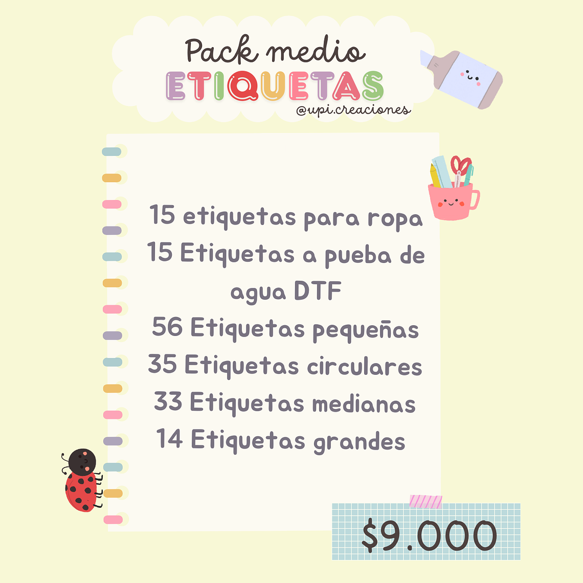 Etiquetas escolares personalizadas 4