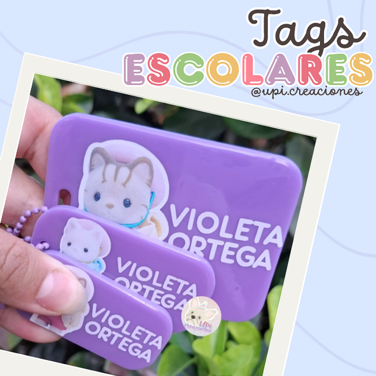 Tags Escolares de Acrílico 1