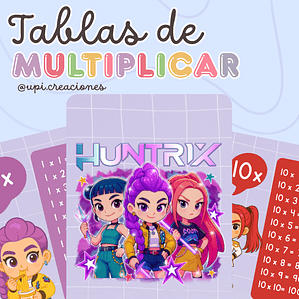 Tablas de multiplicar tipo llavero
