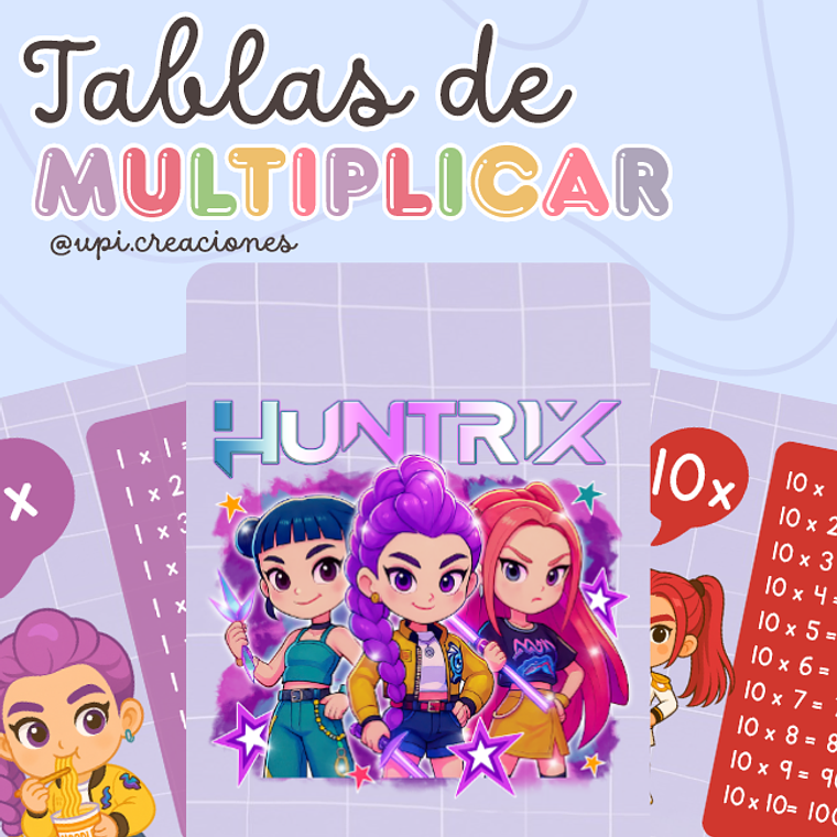 Tablas de multiplicar tipo llavero 2