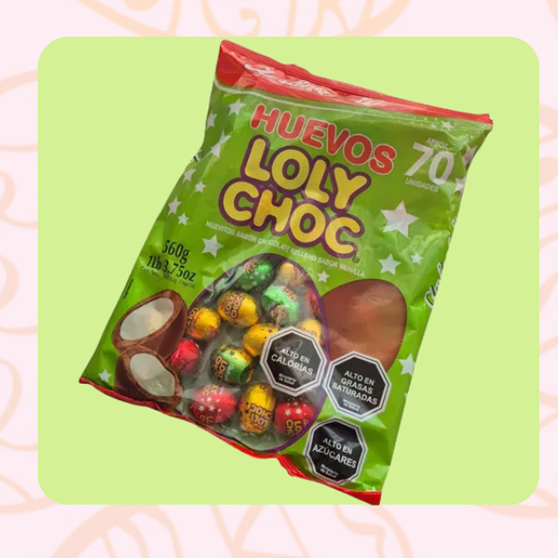 Bolsa huevito Loly Choc 70 un 1
