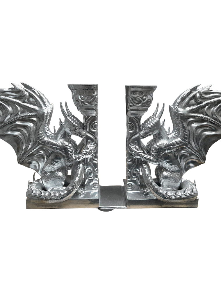 2 X Sujeta Libros Decorativos De Dragones- Bookend 6