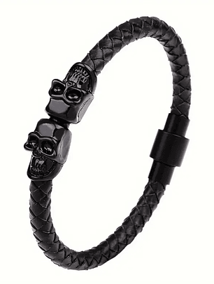 Pulsera 2 Calaveras Negras