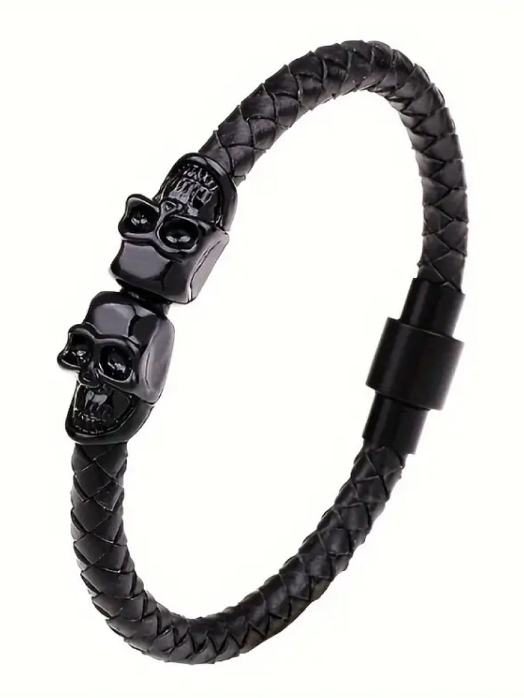 Pulsera 2 Calaveras Negras 2
