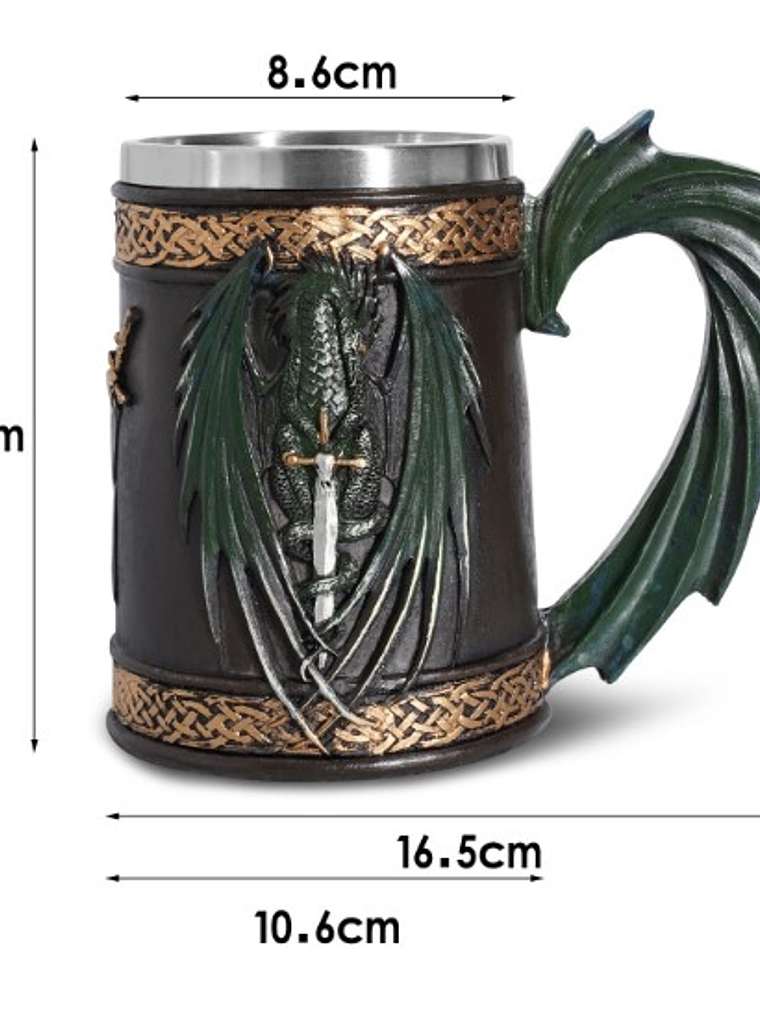 Jarra XL Dragón y Espadas 5