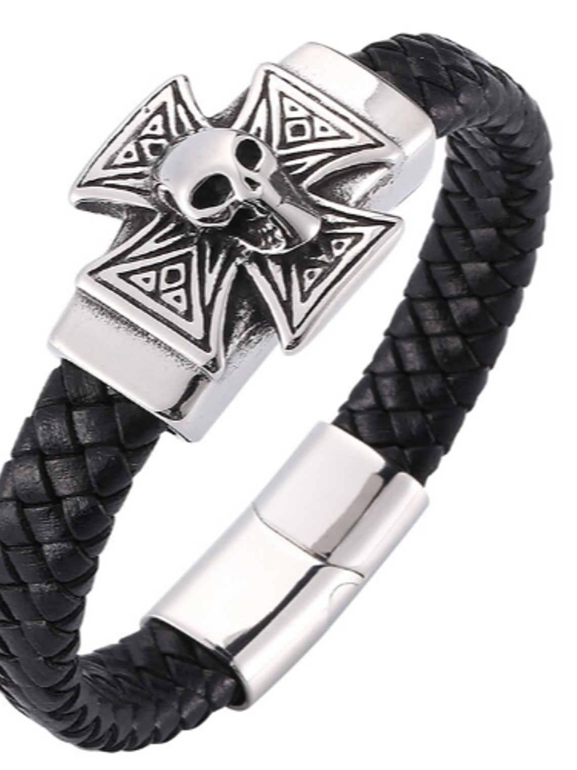 Pulsera Calavera en cruz 1