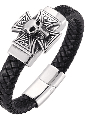 Pulsera Calavera en cruz