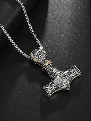Collar Vikingo Mjolnir- Martillo De Thor 
