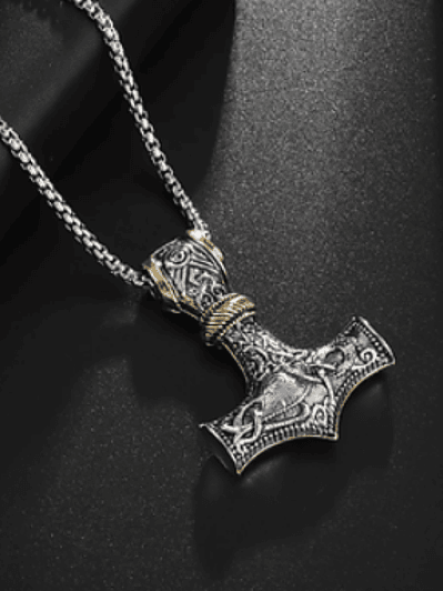Collar Vikingo Mjolnir- Martillo De Thor 
