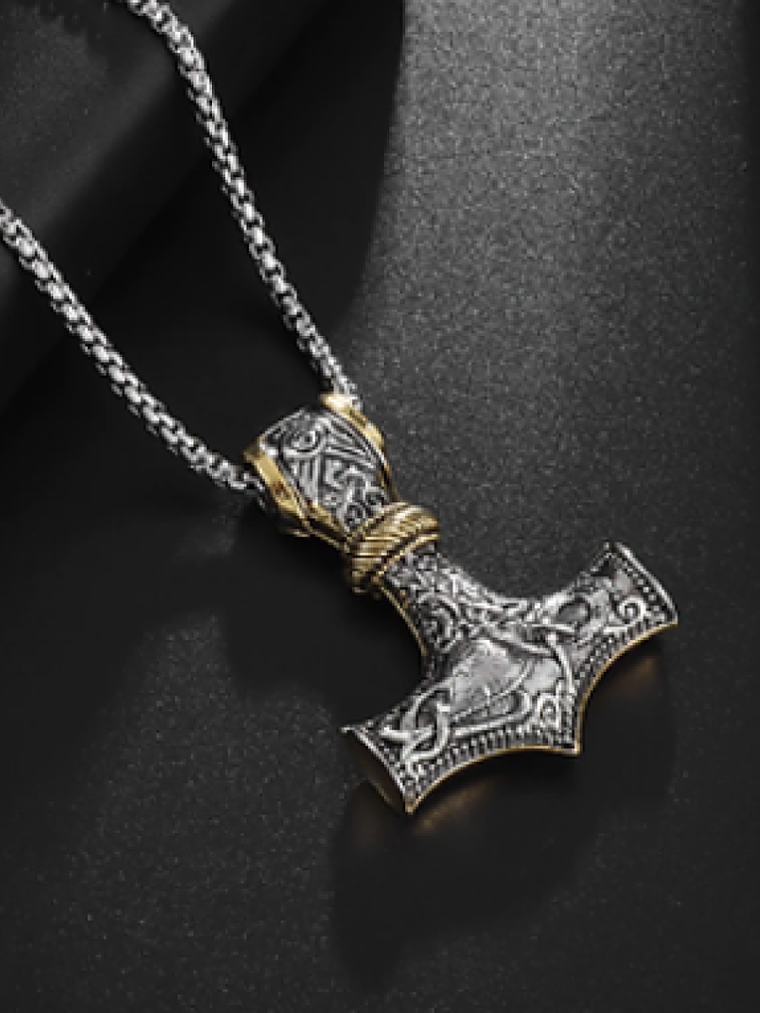 Collar Vikingo Mjolnir- Martillo De Thor  1