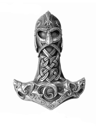 Collar Vikingo con colgante Mjolnir simple