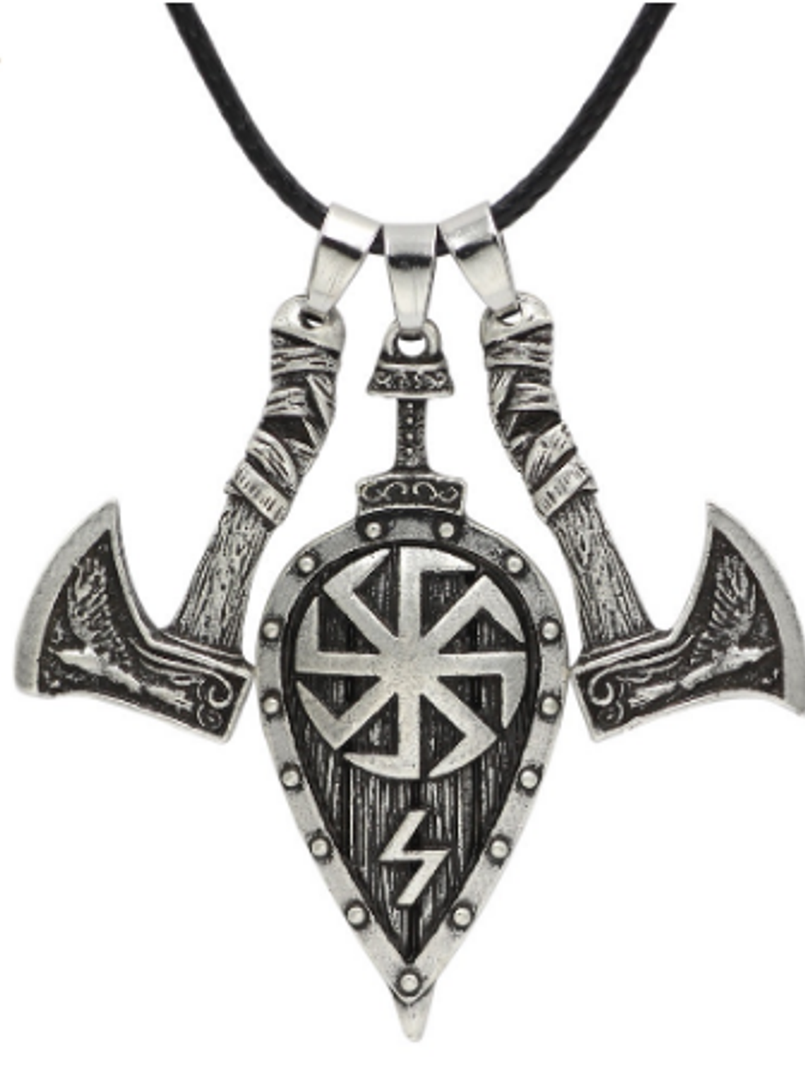 Collar con colgante hachas vikingas 1