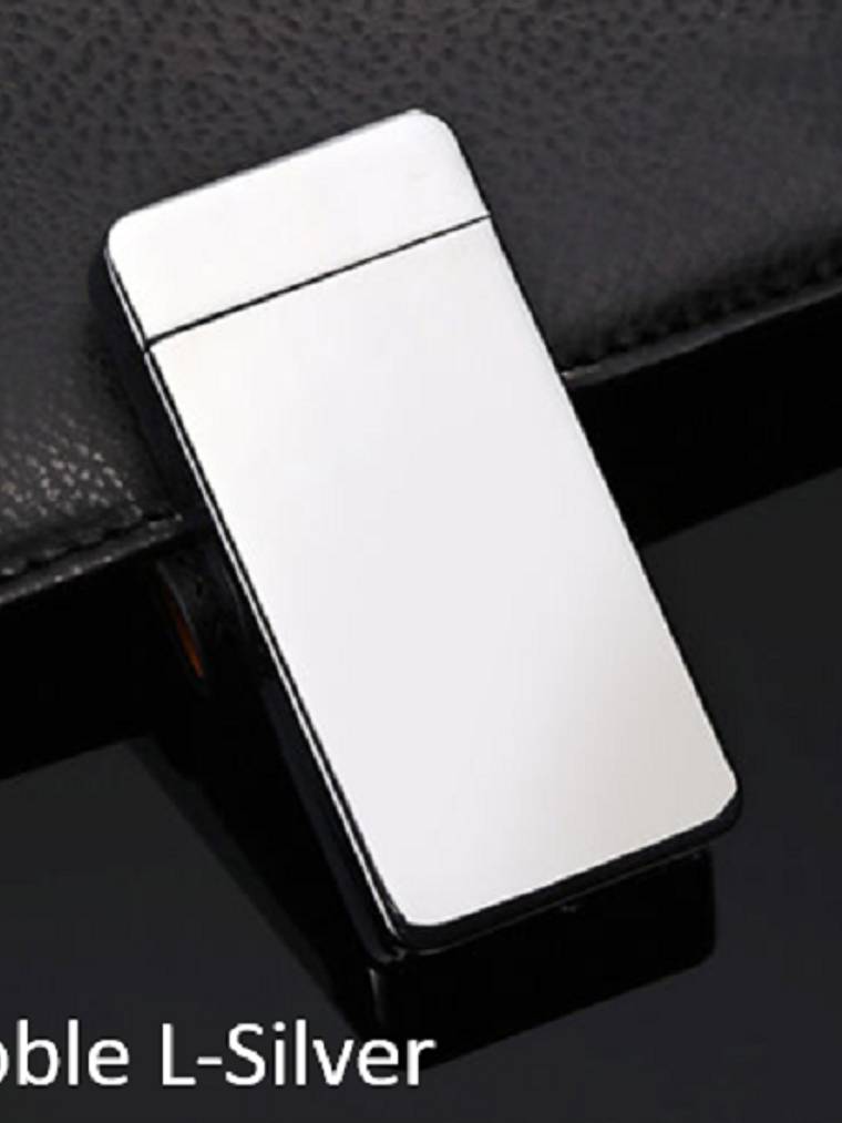 ENCENDEDOR ELÉCTRICO USB DOBLE ARCO DE PLASMA L-SILVER 1