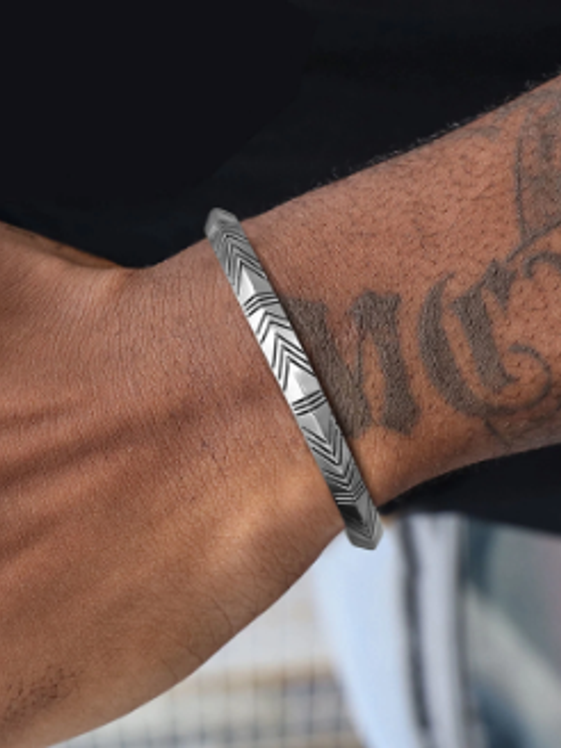 Brazalete  Bangle Vikingo Acero - Diseños tribales 1