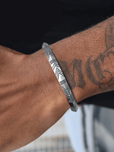 Brazalete  Bangle Vikingo Acero - Diseños tribales