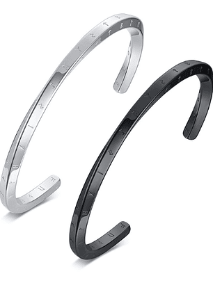 Barzalete Bangle Vikingo Acero - Diseños Runas