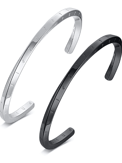 Barzalete Bangle Vikingo Acero - Diseños Runas
