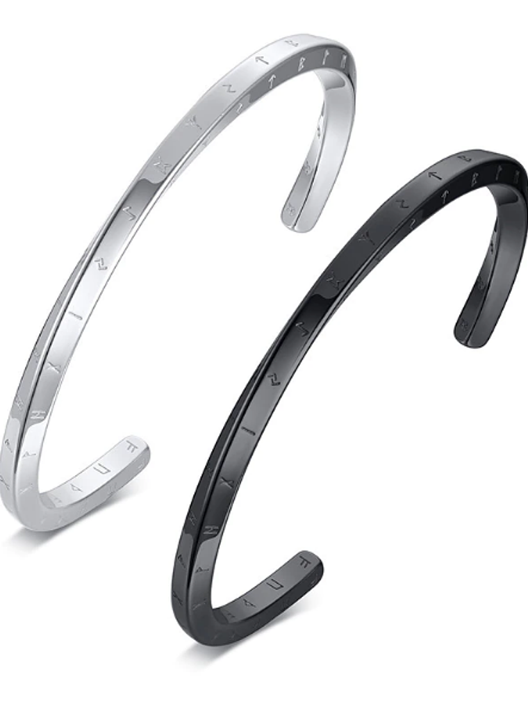 Barzalete Bangle Vikingo Acero - Diseños Runas 1