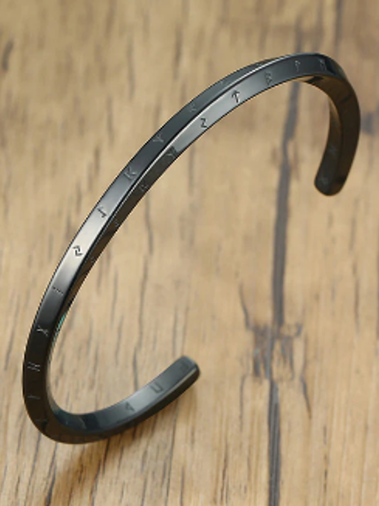 Barzalete Bangle Vikingo Acero - Diseños Runas 3