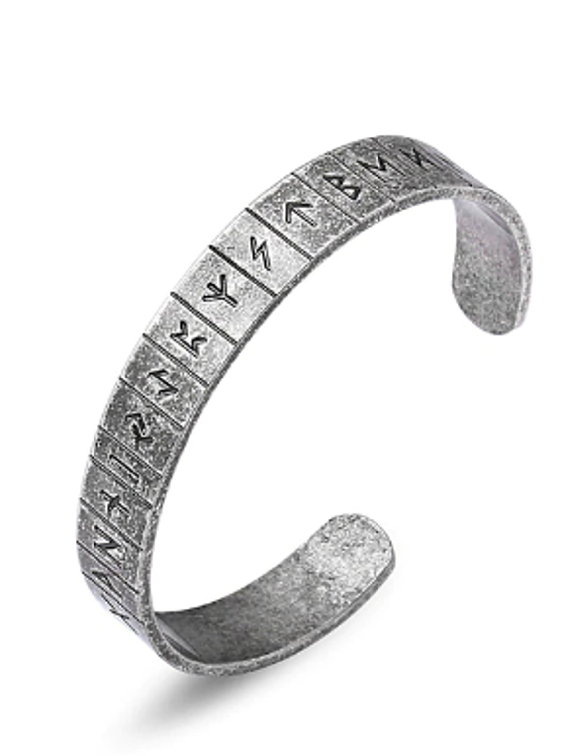 Brazalate Bangle Vikingo Acero -Runas Enmarcadas 1