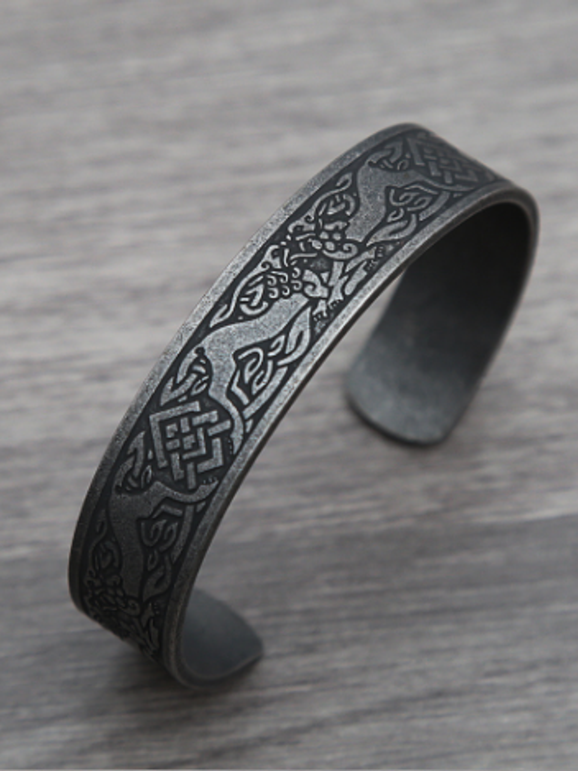 Brazalete Bangle Vikingo Acero - Diseños Metal Envejecido 2
