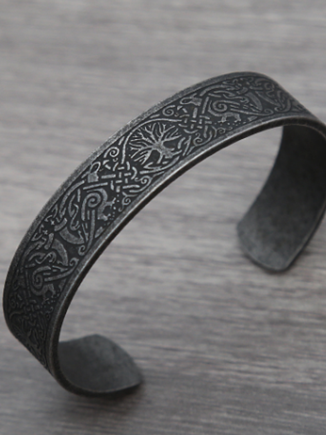 Brazalete Bangle Vikingo Acero - Diseños Metal Envejecido 3