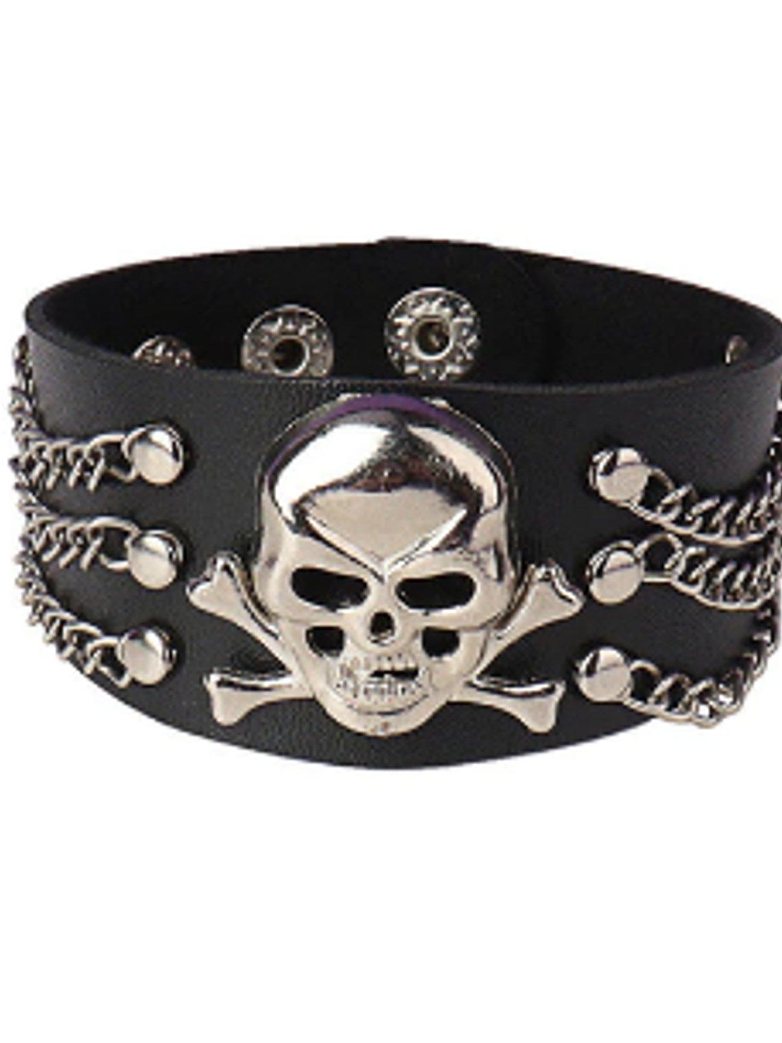 Brazalete ecocuero Big skull 1
