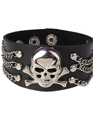 Brazalete ecocuero Big skull