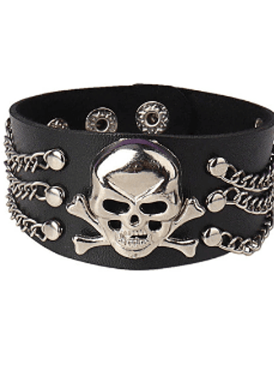 Brazalete ecocuero Big skull