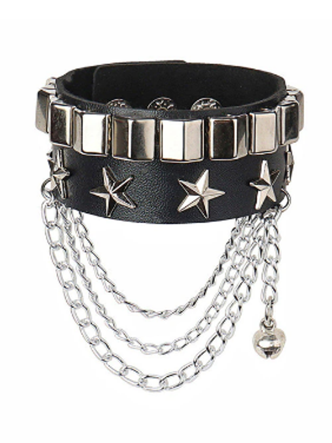 Brazalete ecocuero tachas y estrellas 1