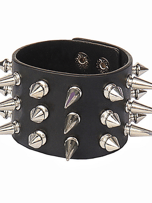 Brazalete ecocuero Spikes tres líneas
