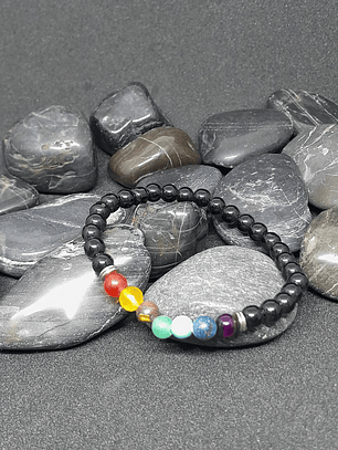 Pulsera 7 chakras piedra 4mm