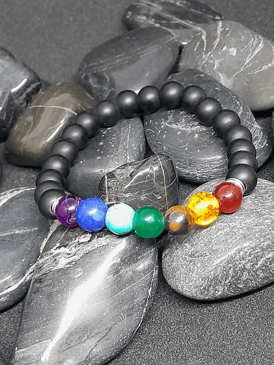 Copia de Pulsera 7 chakras piedra 6mm