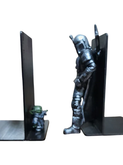 Sujetalibros Mandalorian y Grogu 17cm alto
