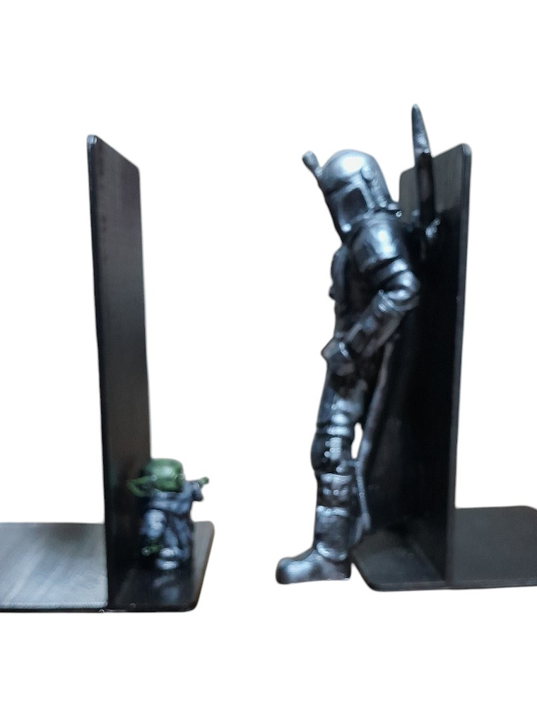 Sujetalibros Mandalorian y Grogu 17cm alto 1