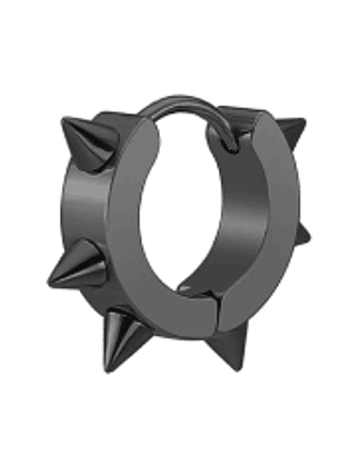 Aro acero- negro puntas