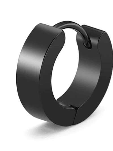 Aro acero- Clicker-negro simple