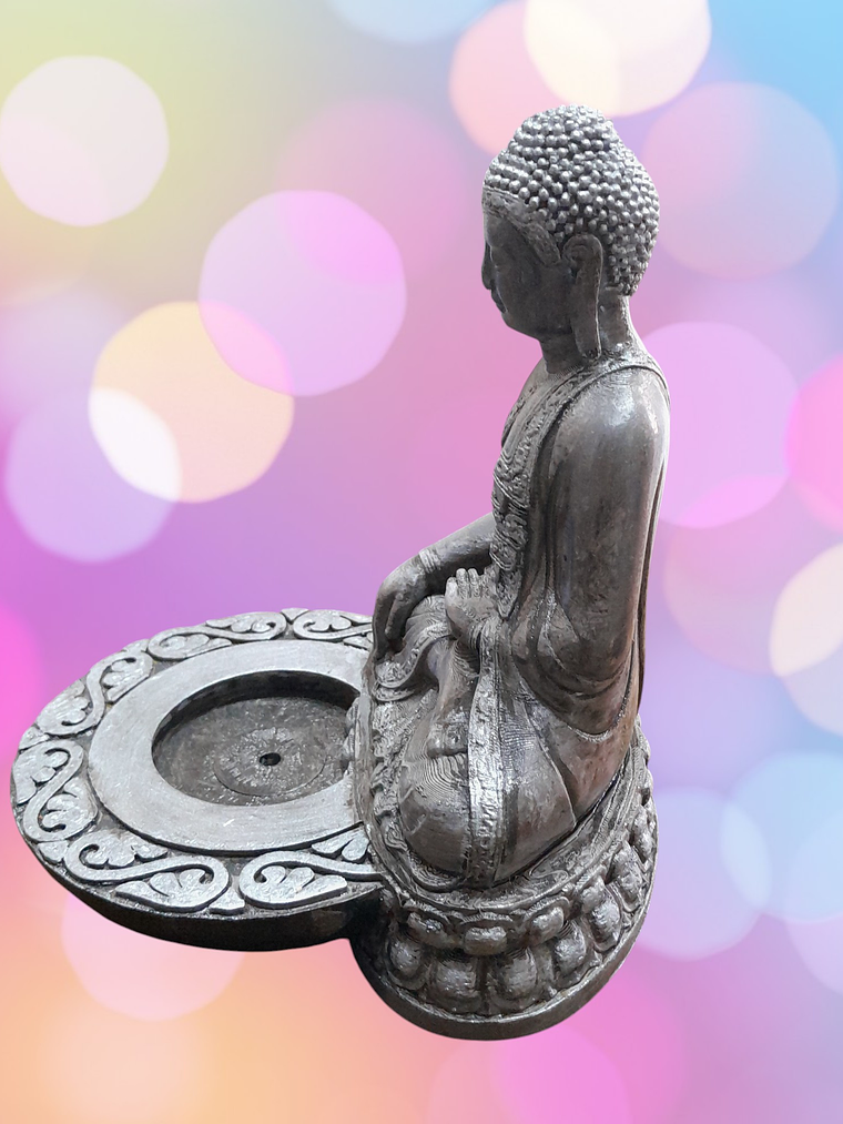 Buda Siddharta Gautama Porta Incienso 20cm 7