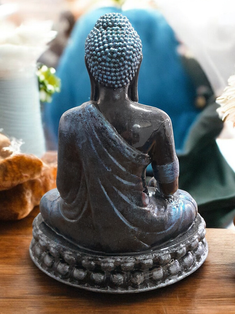 Figura Buda sobre bimana 22cm 4