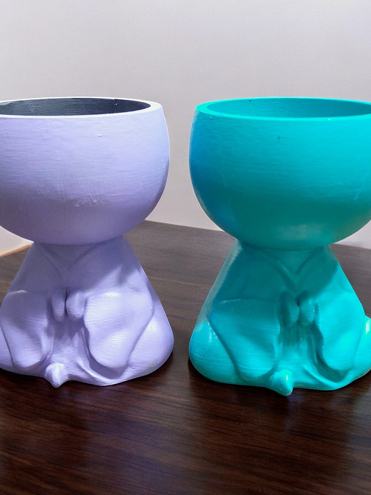 Macetero monje meditando 10 cm 1