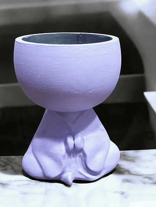 Macetero monje meditando 10 cm