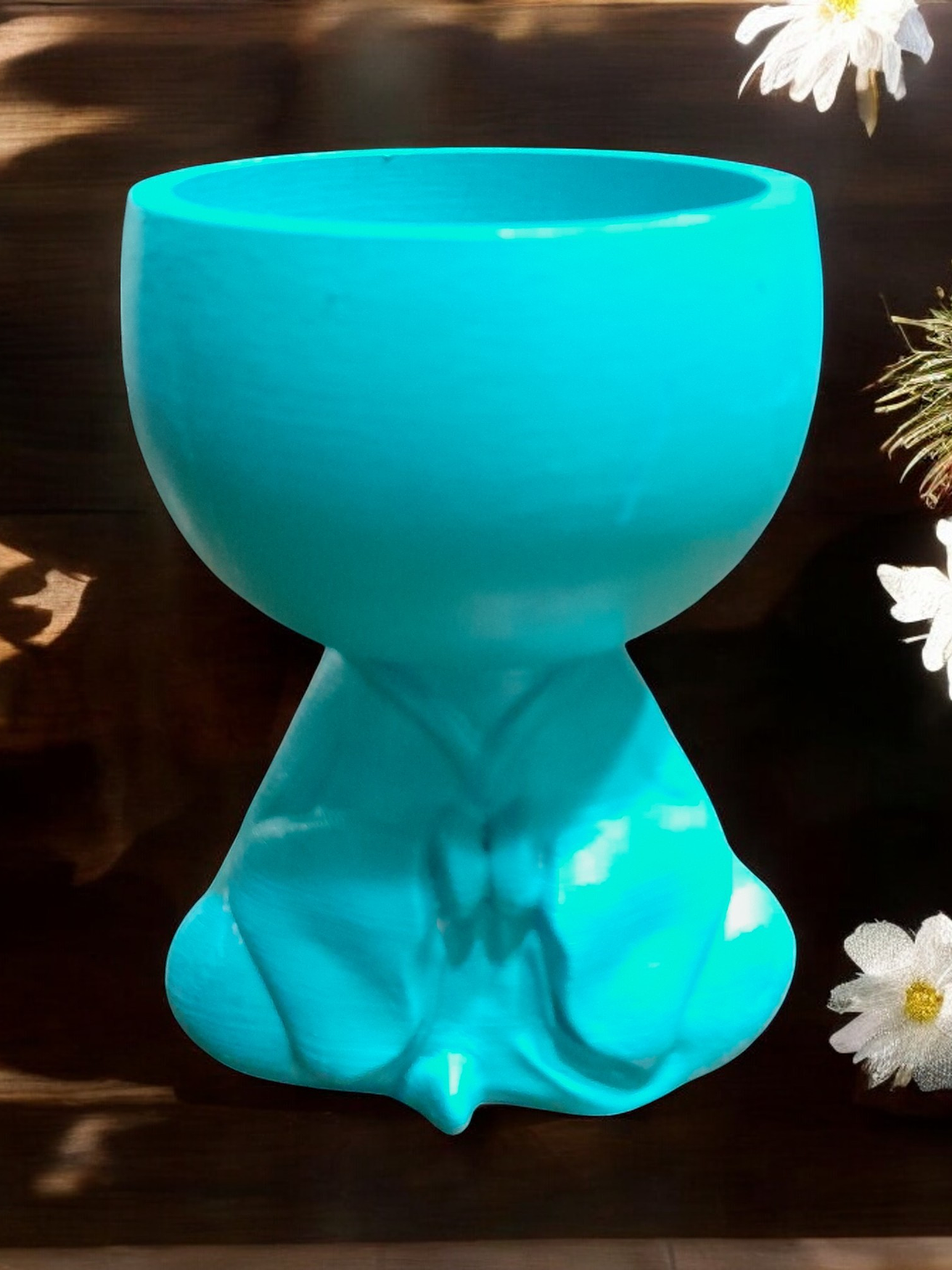 Macetero monje meditando 10 cm 3