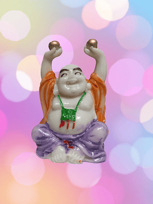 Figura 6 mini budas sonrientes de la buena suerte