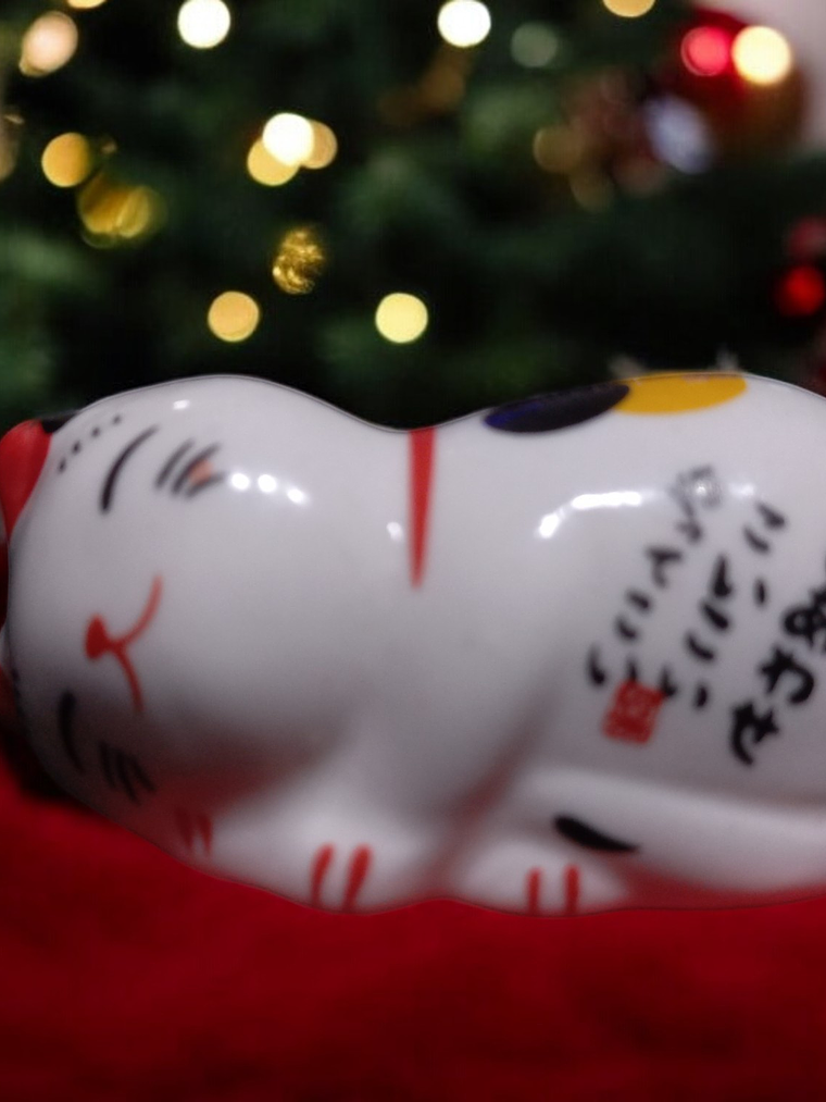 Figura Set 5 mini gatos de la felicidad - 5cm 2