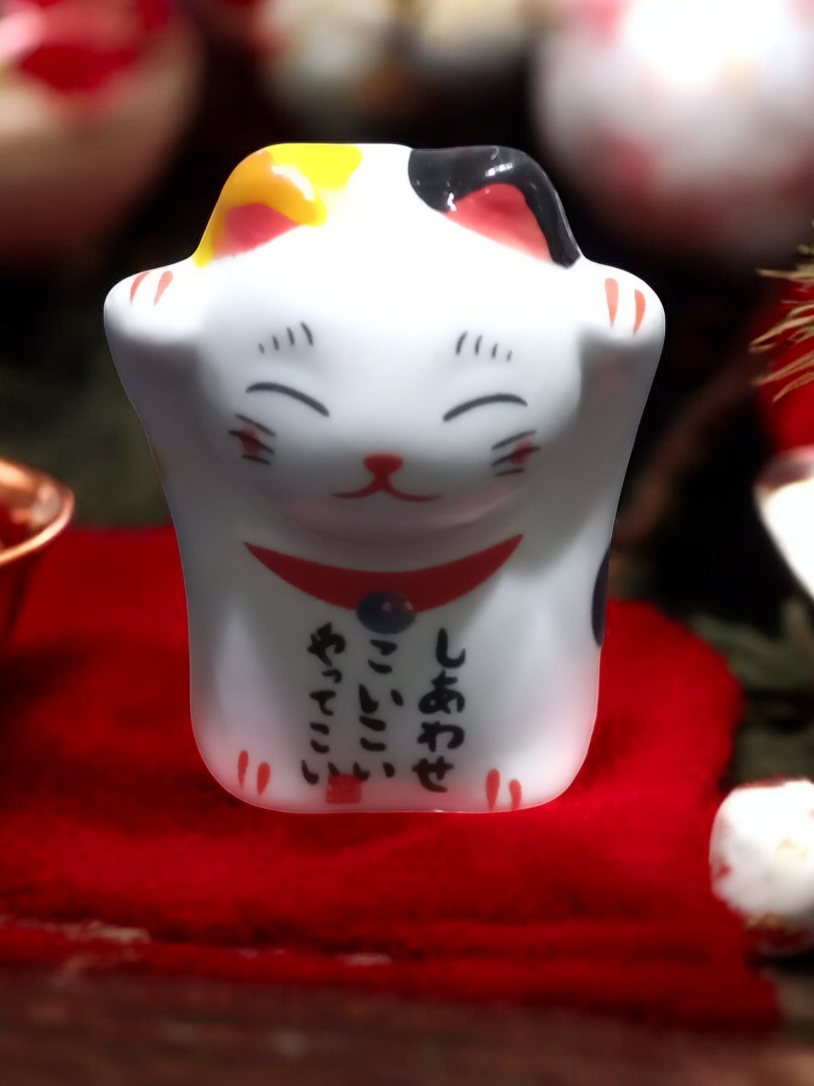 Figura Set 5 mini gatos de la felicidad - 5cm 6